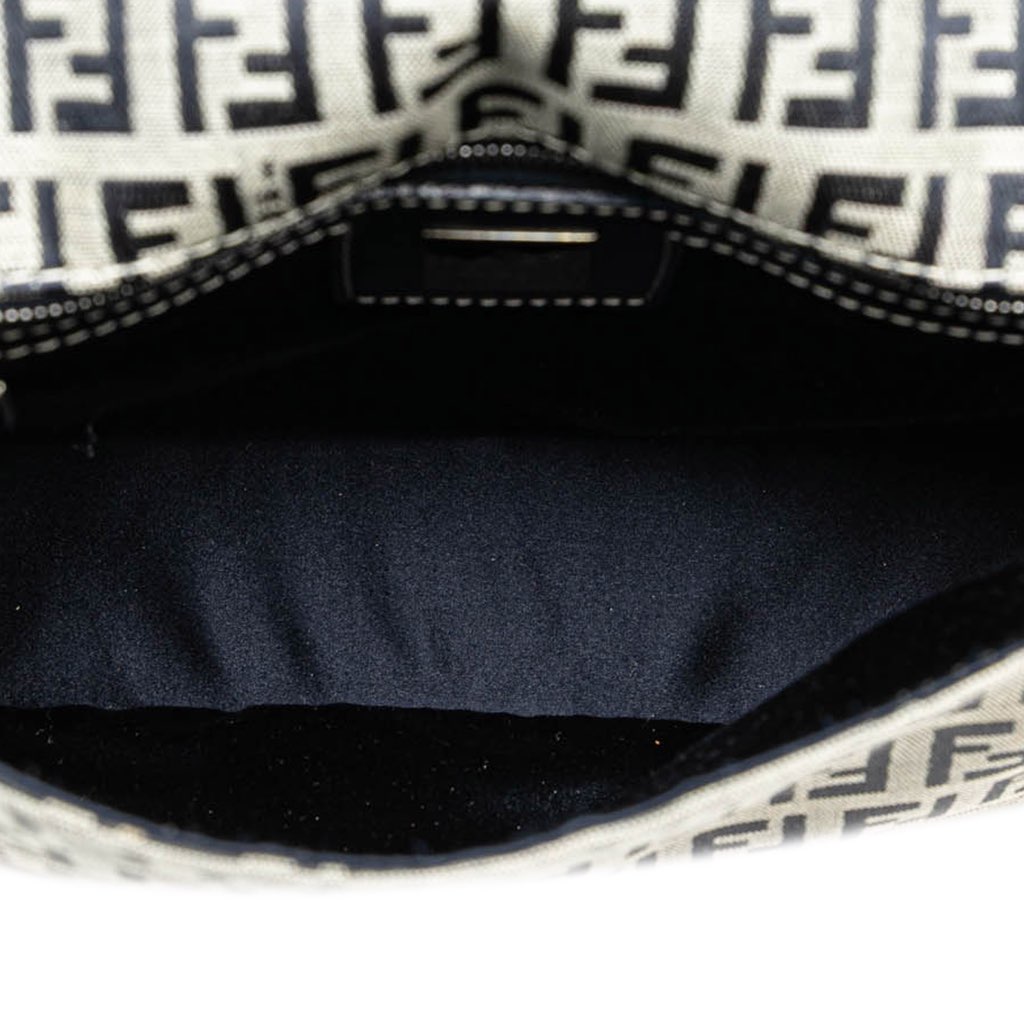 Fendi Zucchino Canvas Flap Shoulder Bag - 4