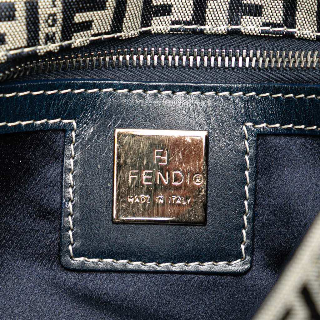 Fendi Zucchino Canvas Flap Shoulder Bag - 5