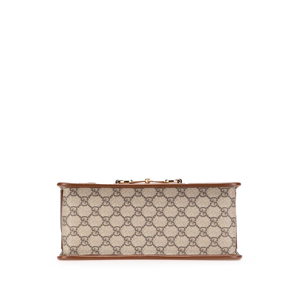 Gucci Small GG Supreme Horsebit 1955 Satchel - 3