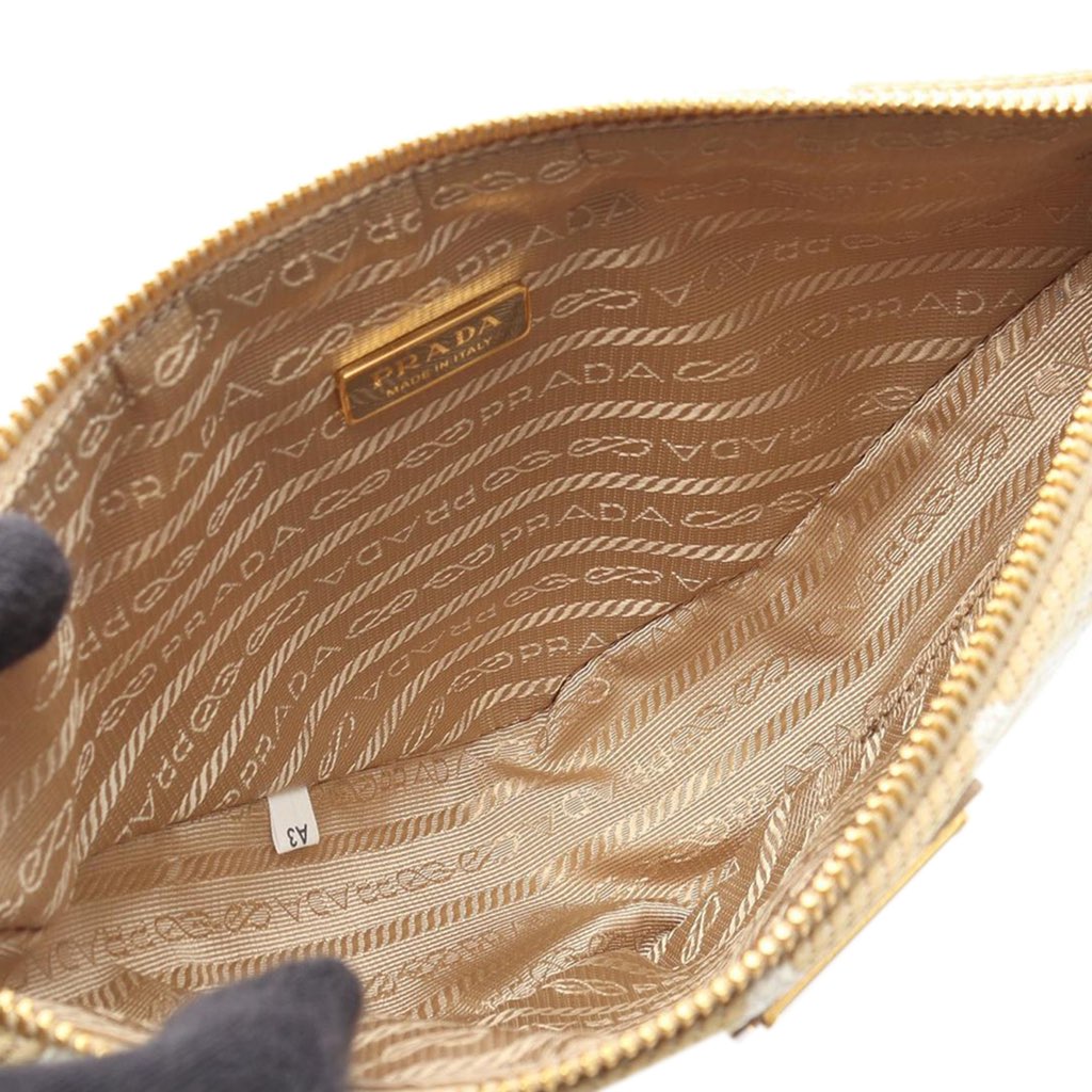 Prada Mini Triangolo Jacquard Triangle Symbole Satchel - 3