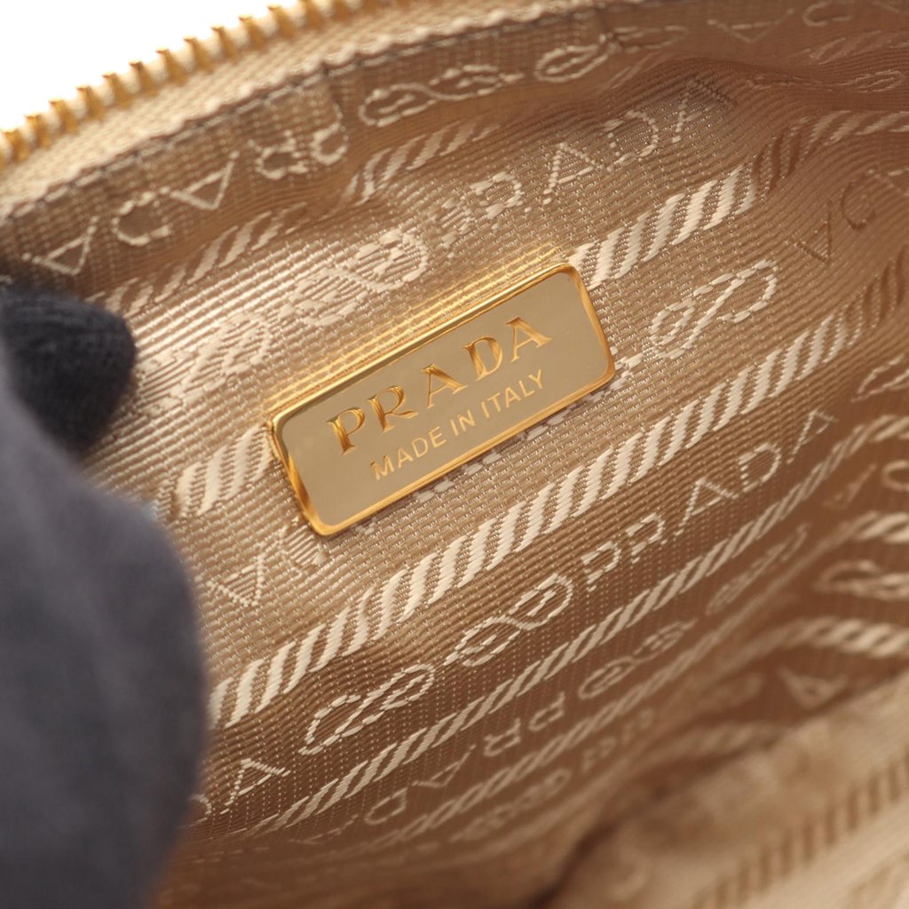 Prada Mini Triangolo Jacquard Triangle Symbole Satchel - 4