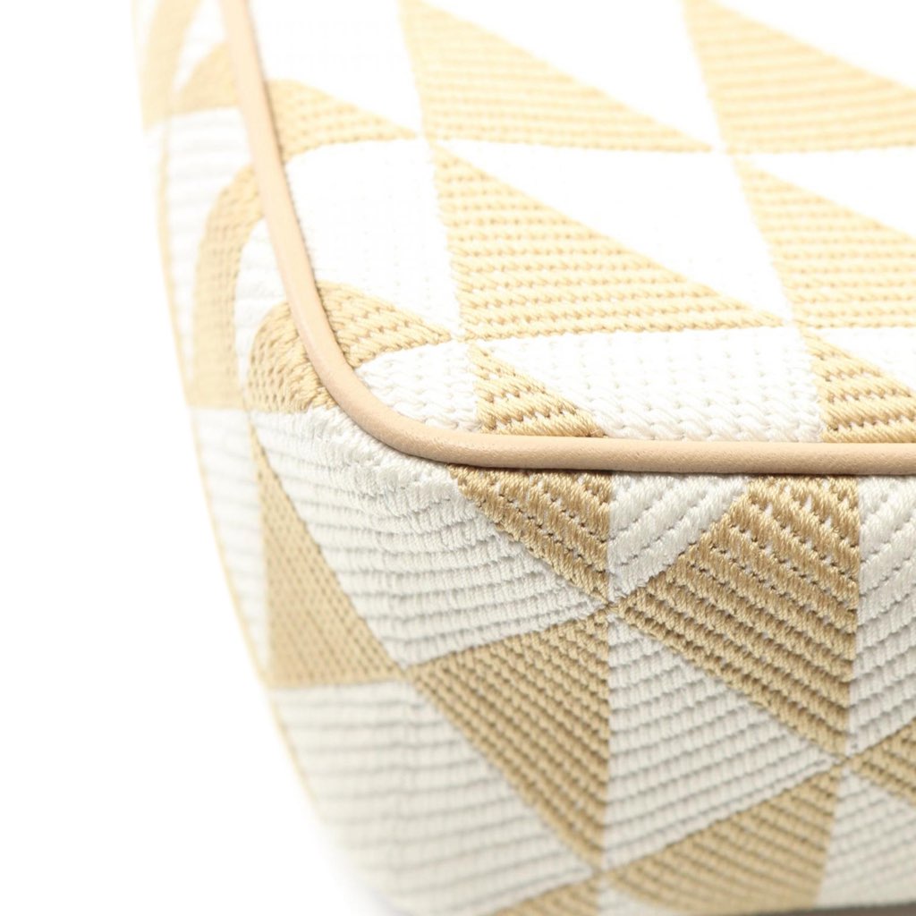 Prada Mini Triangolo Jacquard Triangle Symbole Satchel - 5