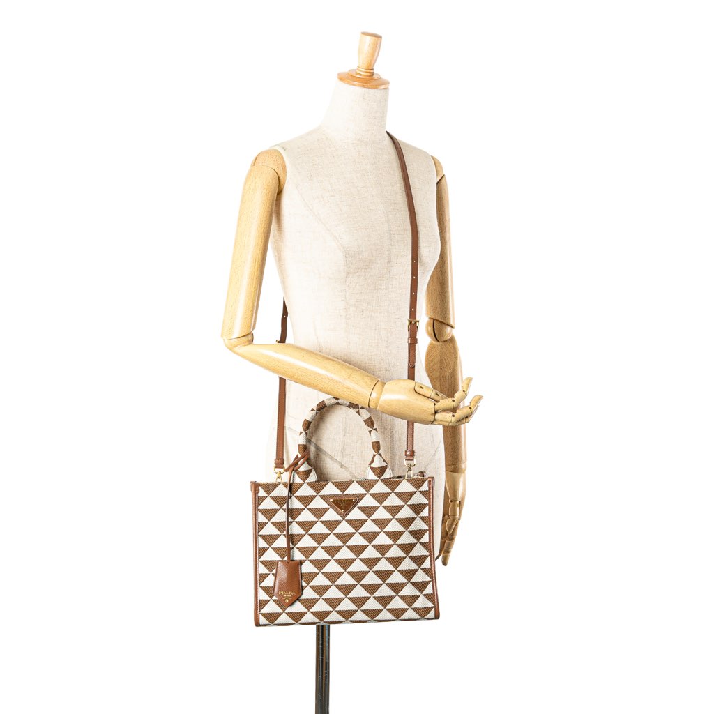 Prada Small Canvas Symbole Triangolo Satchel - Image 13