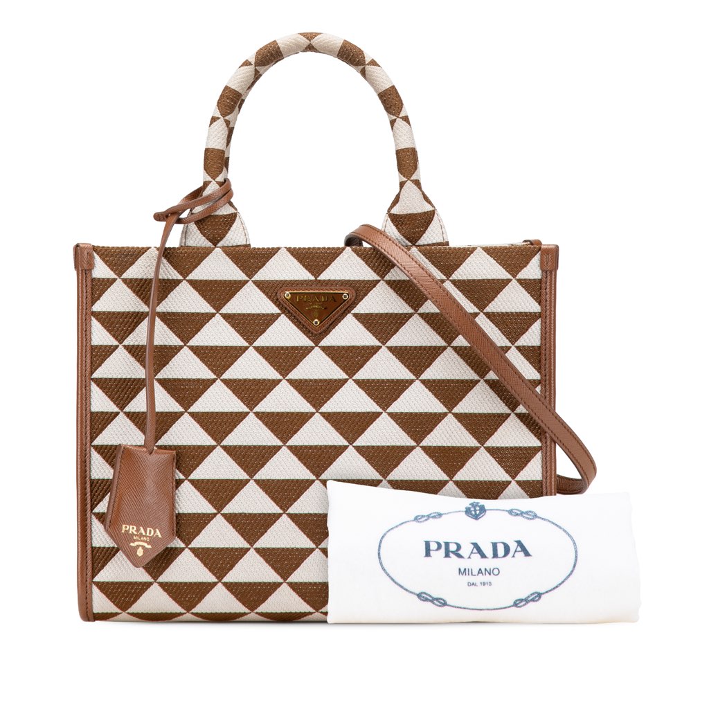 Prada Small Canvas Symbole Triangolo Satchel - Image 14
