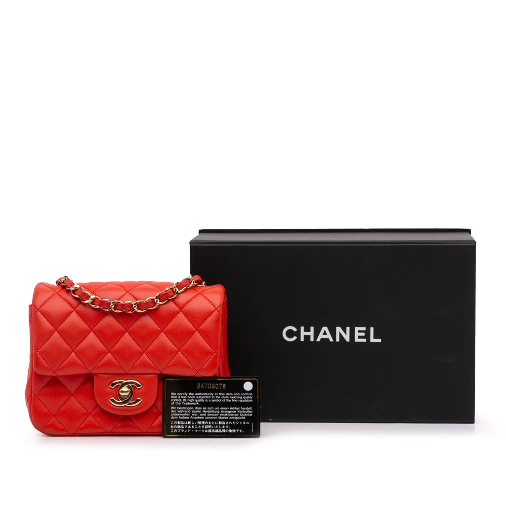 Chanel Mini Square Classic Lambskin Single Flap - Image 13