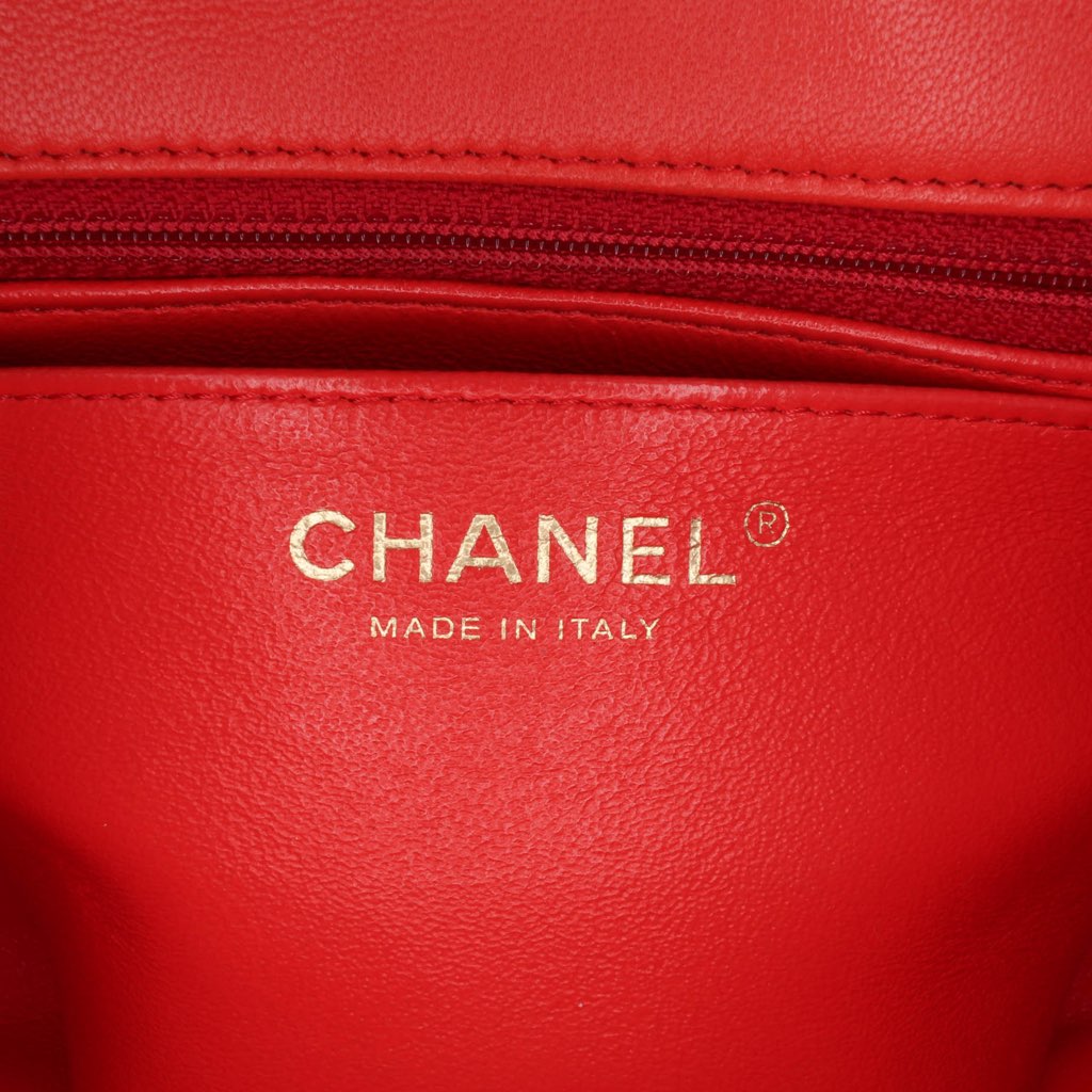 Chanel Mini Square Classic Lambskin Single Flap - Side view