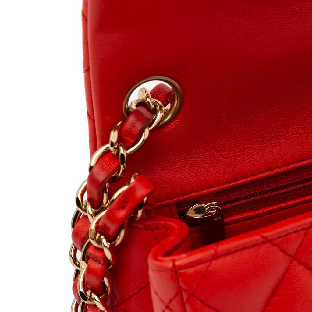 Chanel Mini Square Classic Lambskin Single Flap - Image 11