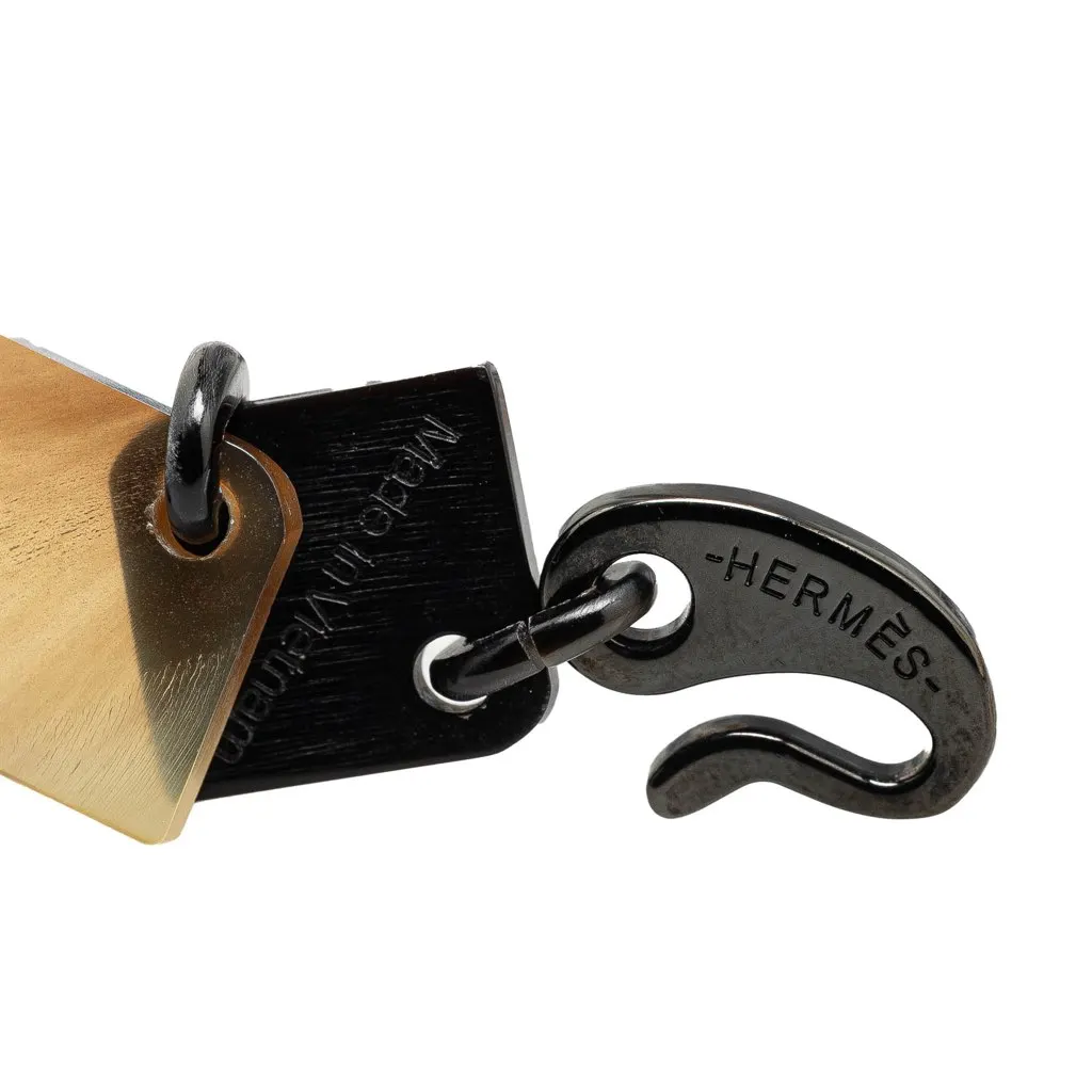 Hermès Buffalo Horn and Lacquer Lena Necklace Brown Good - Inside View