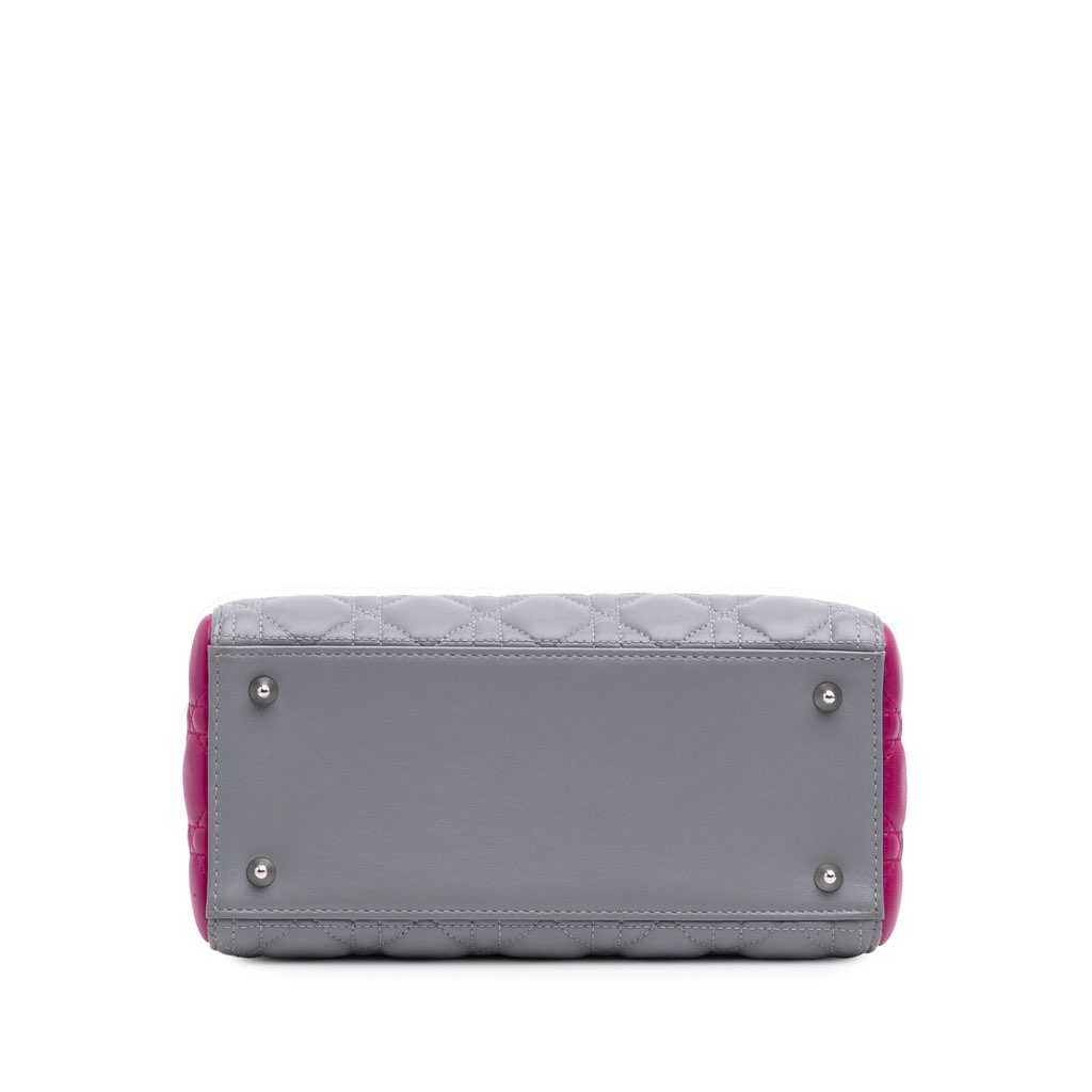 Dior Medium Bicolor Lambskin Cannage Lady Dior - 3