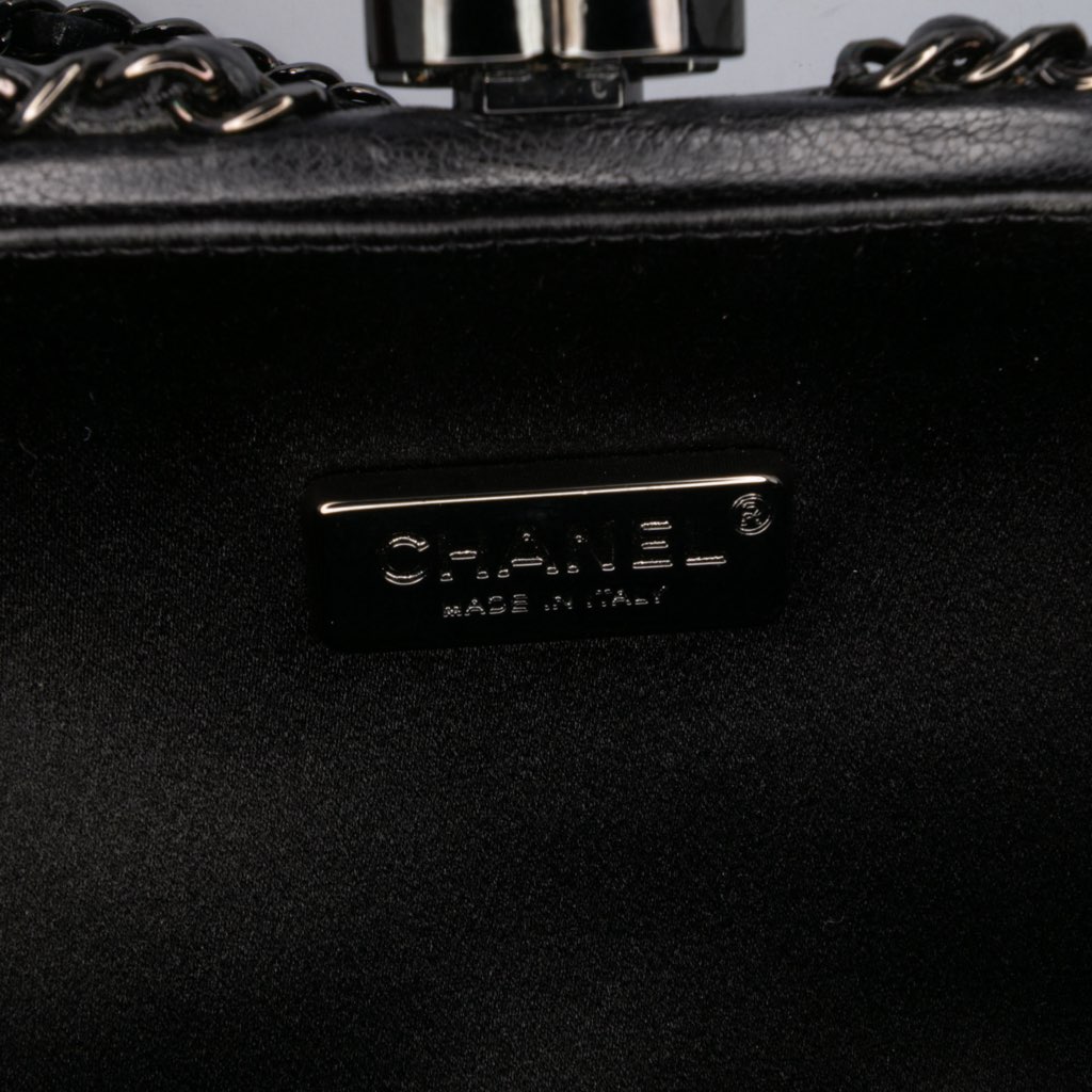 Chanel Chevron Lambskin Chain Around Clutch on Chain - Side view