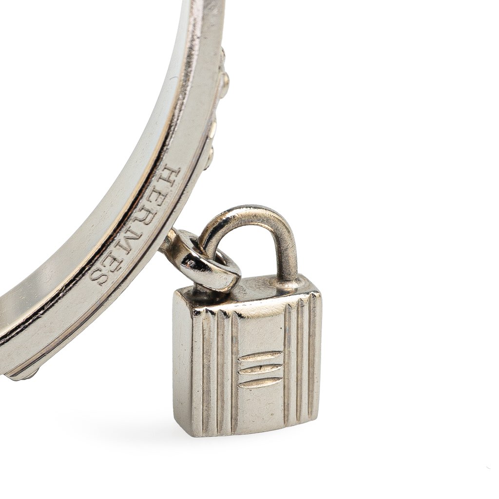 Hermès Leather Kelly Cadena Lock Bangle Bracelet - 4
