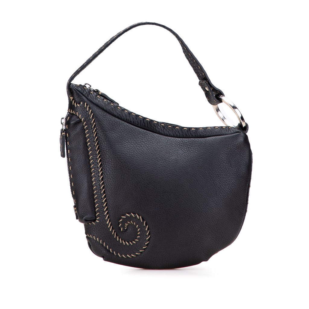 Fendi Leather Selleria Oyster Hobo