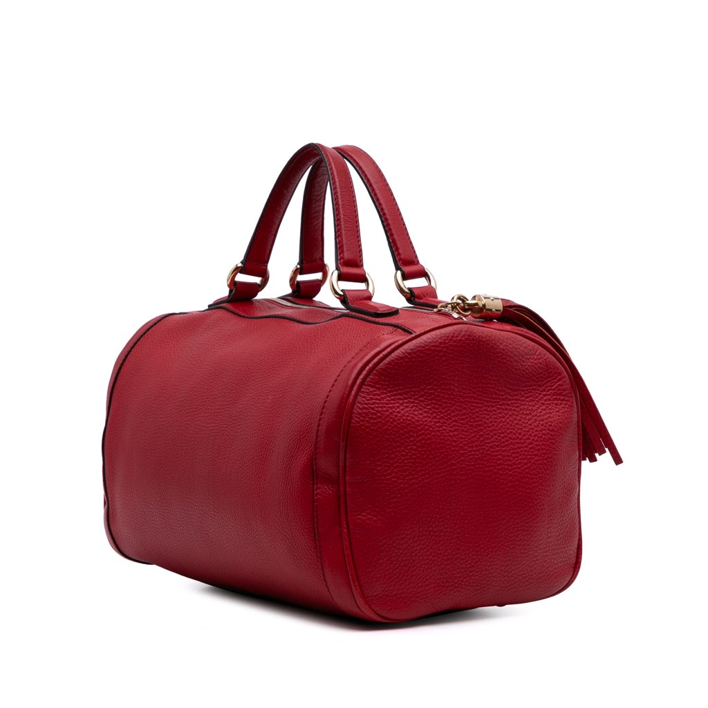 Gucci Medium Pebbled Calfskin Soho Boston Bag - 2