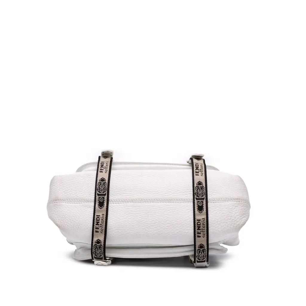 Fendi Leather Selleria Messalina Tote White Leather Good - Inside View