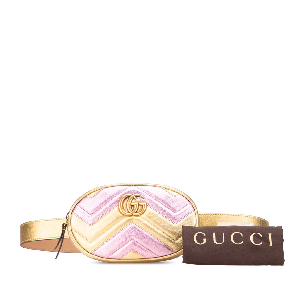 Gucci GG Marmont Matelasse Leather Belt Bag - Image 14