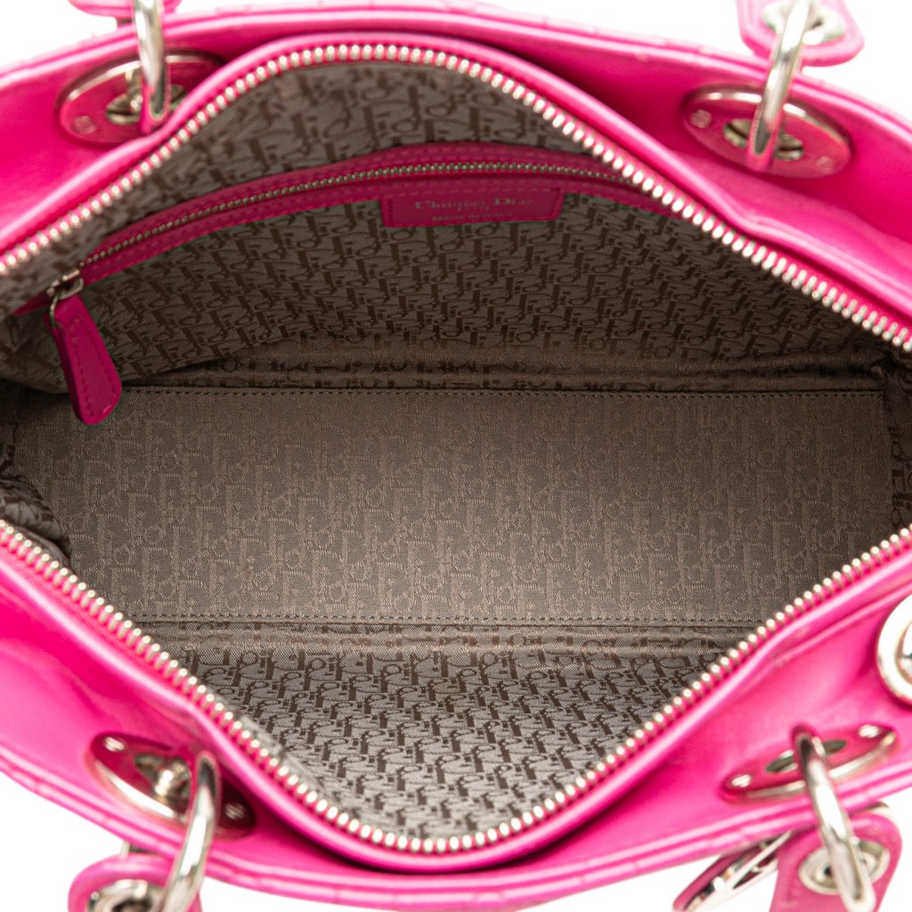 Dior Large Lambskin Cannage Lady Dior - 4