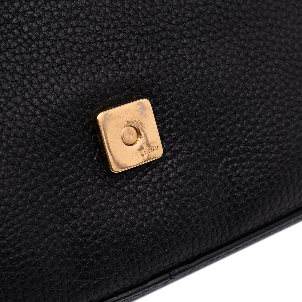 Fendi Leather Selleria Convertible Baguette Satchel - Image 12