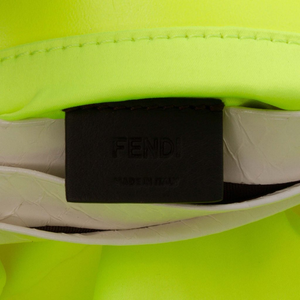 Fendi Mini Transparent Paillettes Elaphe Baguette Satchel - Side view