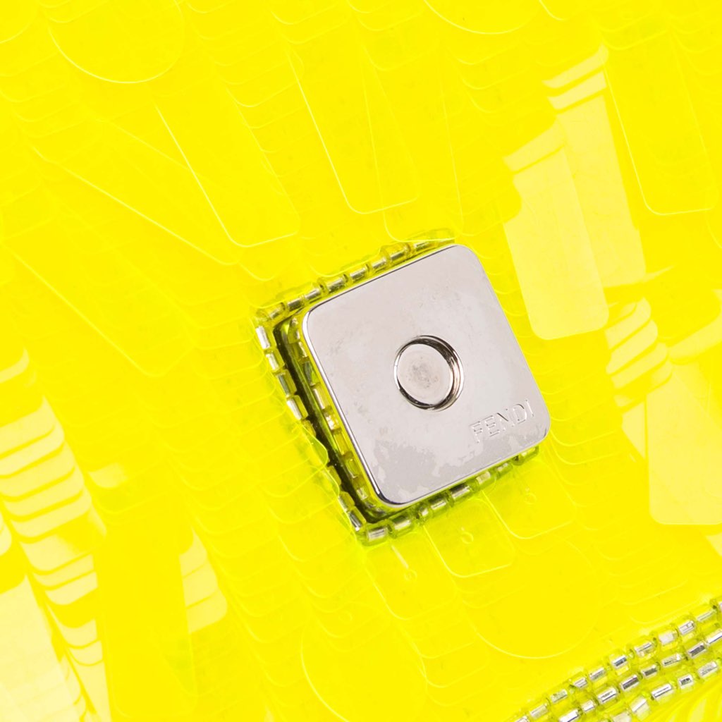 Fendi Mini Transparent Paillettes Elaphe Baguette Satchel - Detail 2