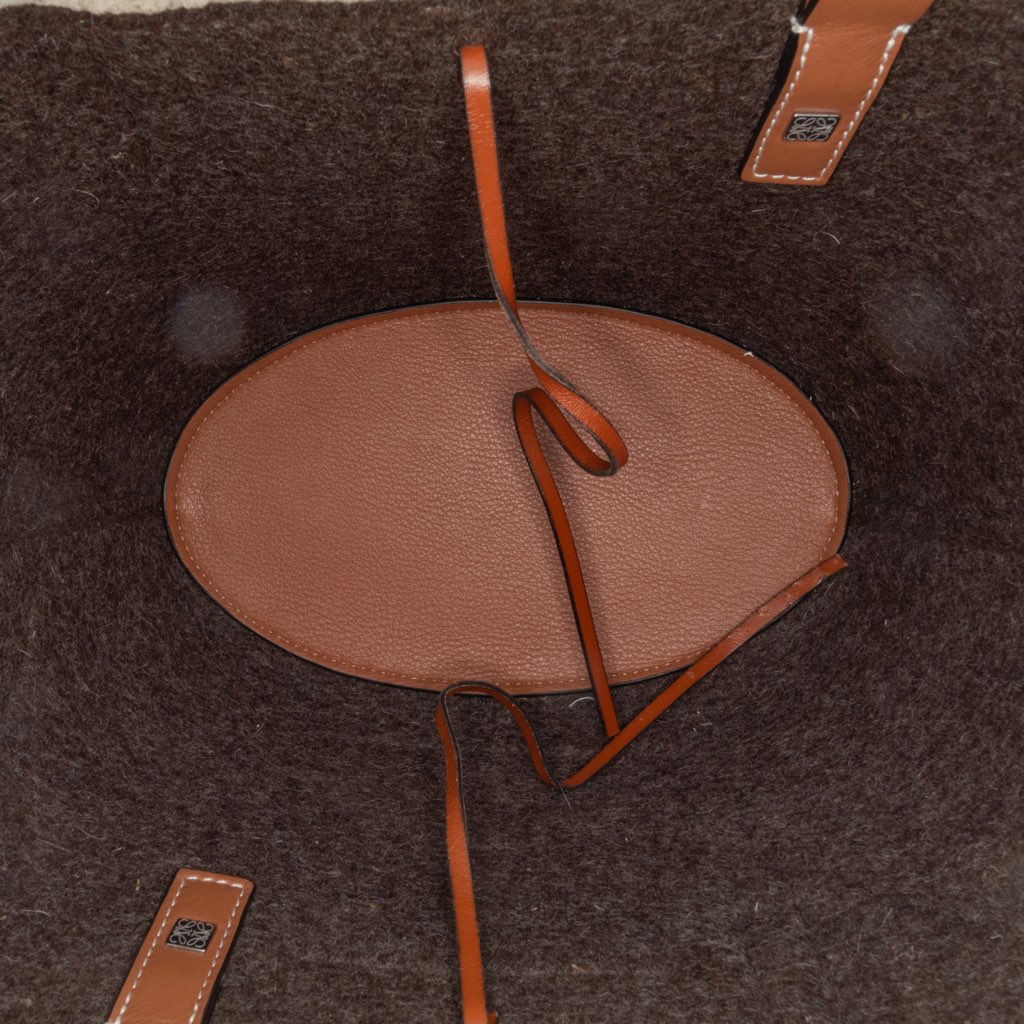 Loewe Small Felt Elephant Basket Tote - 4