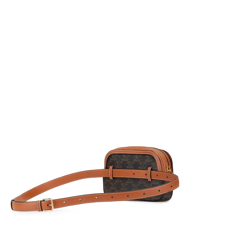 Celine Triomphe Coated Canvas Belt Bag - 2