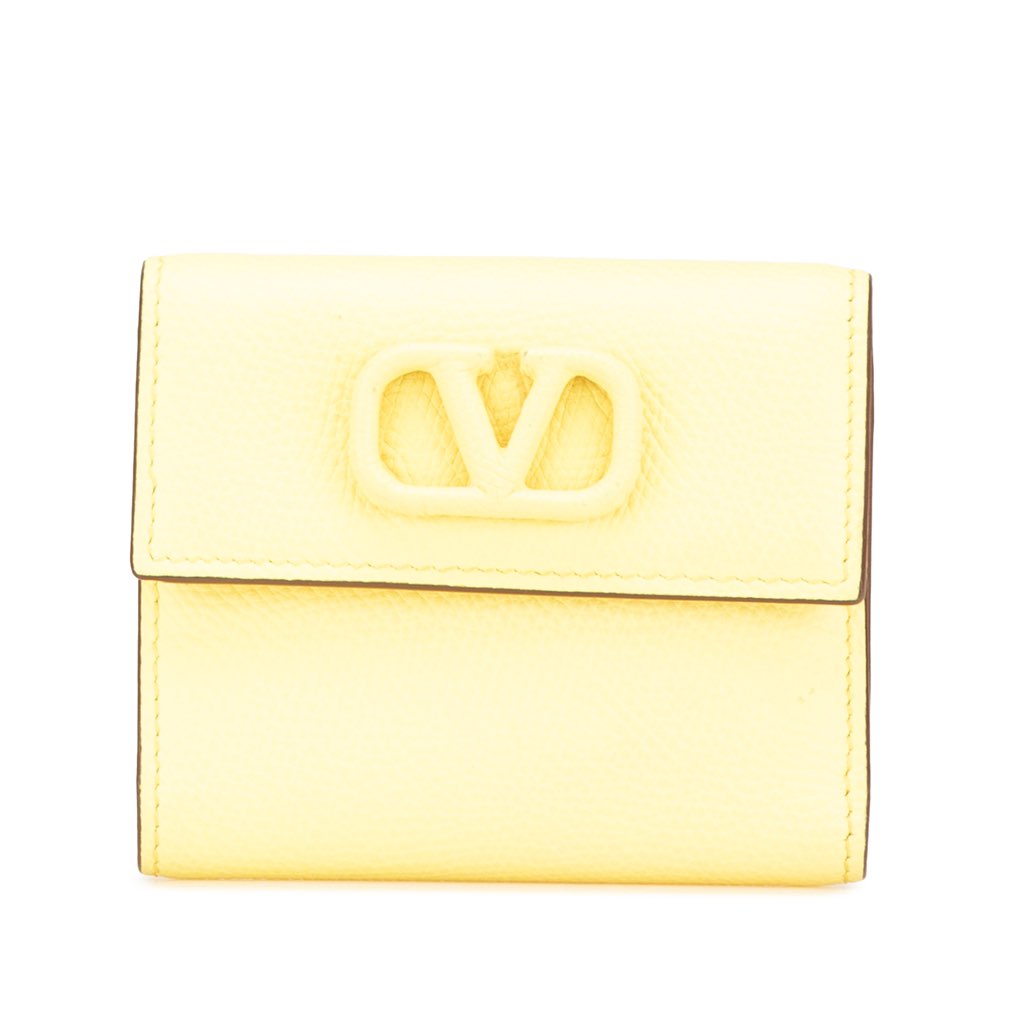 Valentino VLogo Leather Small Wallet