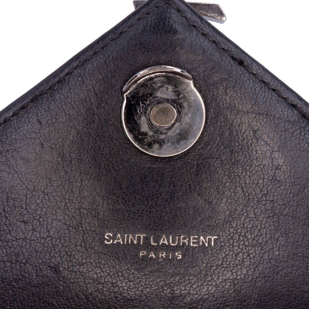 Saint Laurent Medium Chevron Studded Lambskin Monogram College Satchel - 5