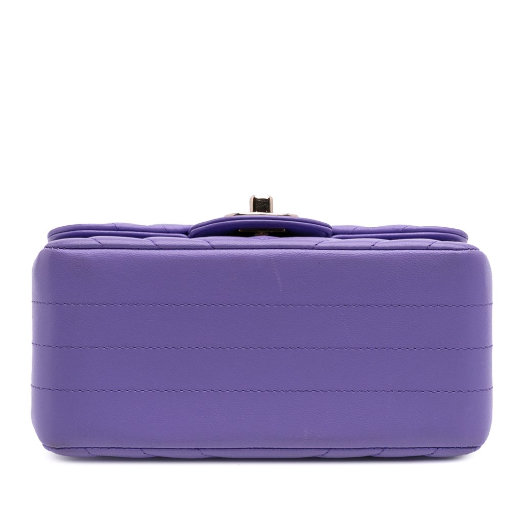 Chanel Mini Square Classic Chevron Lambskin Single Flap - Image 6