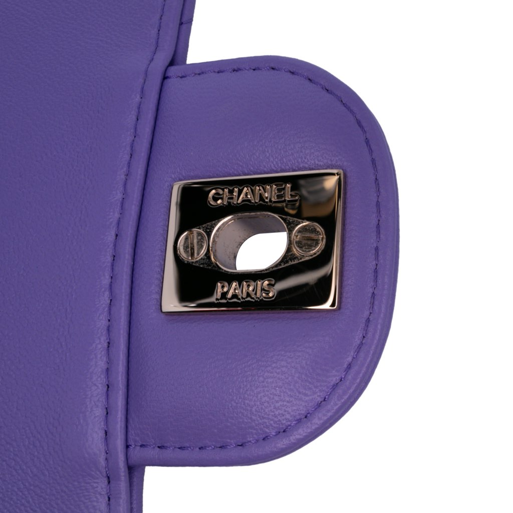 Chanel Mini Square Classic Chevron Lambskin Single Flap - Detail 2