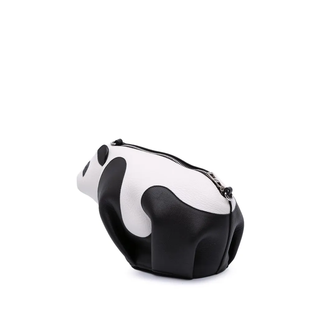 Loewe Leather Panda Bear Crossbody Black Leather Good - Back View