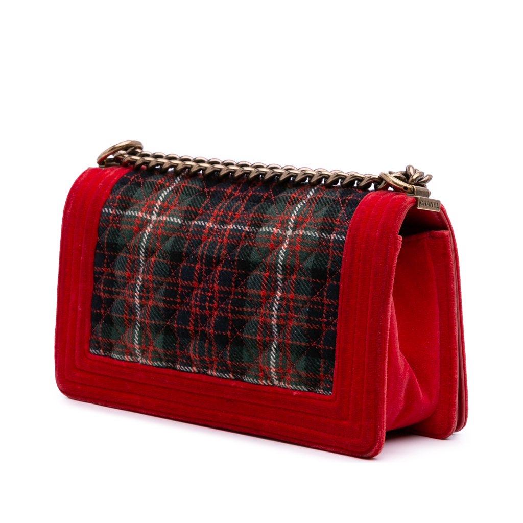 Chanel Old Medium Quilted Tweed and Velvet Boy Flap - 2