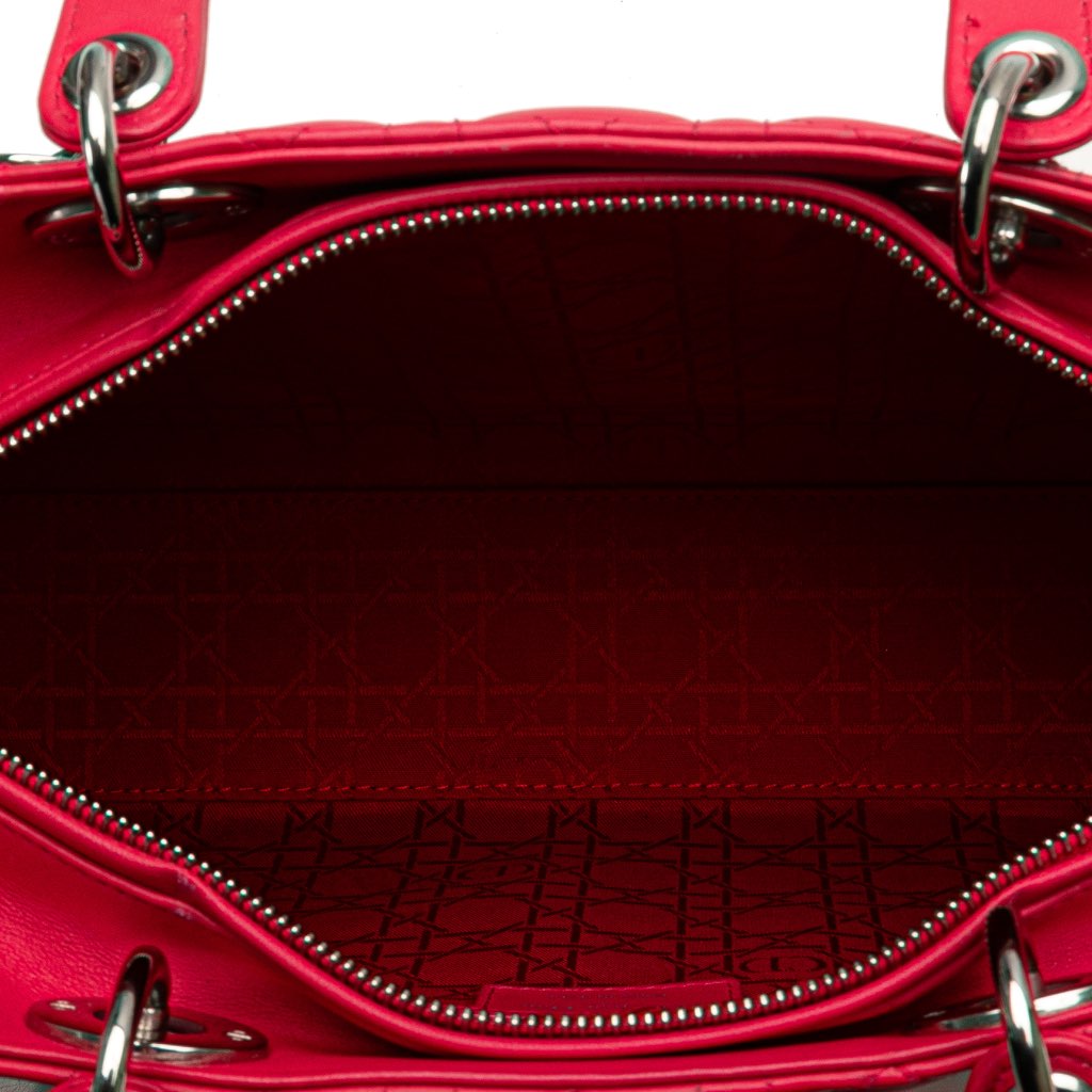 Dior Large Lambskin Cannage Lady Dior - 4