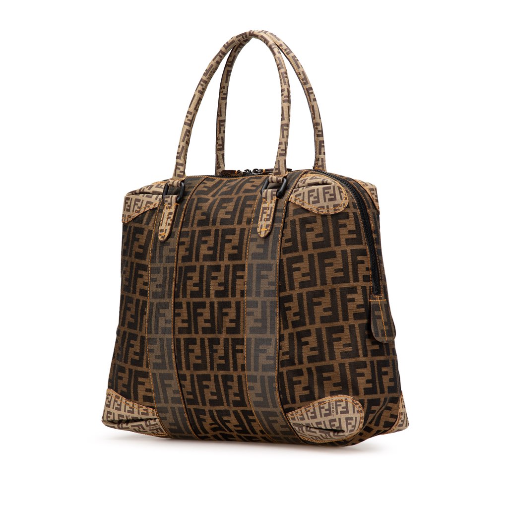Fendi Large Zucca Canvas Mixed Media Tote - 2
