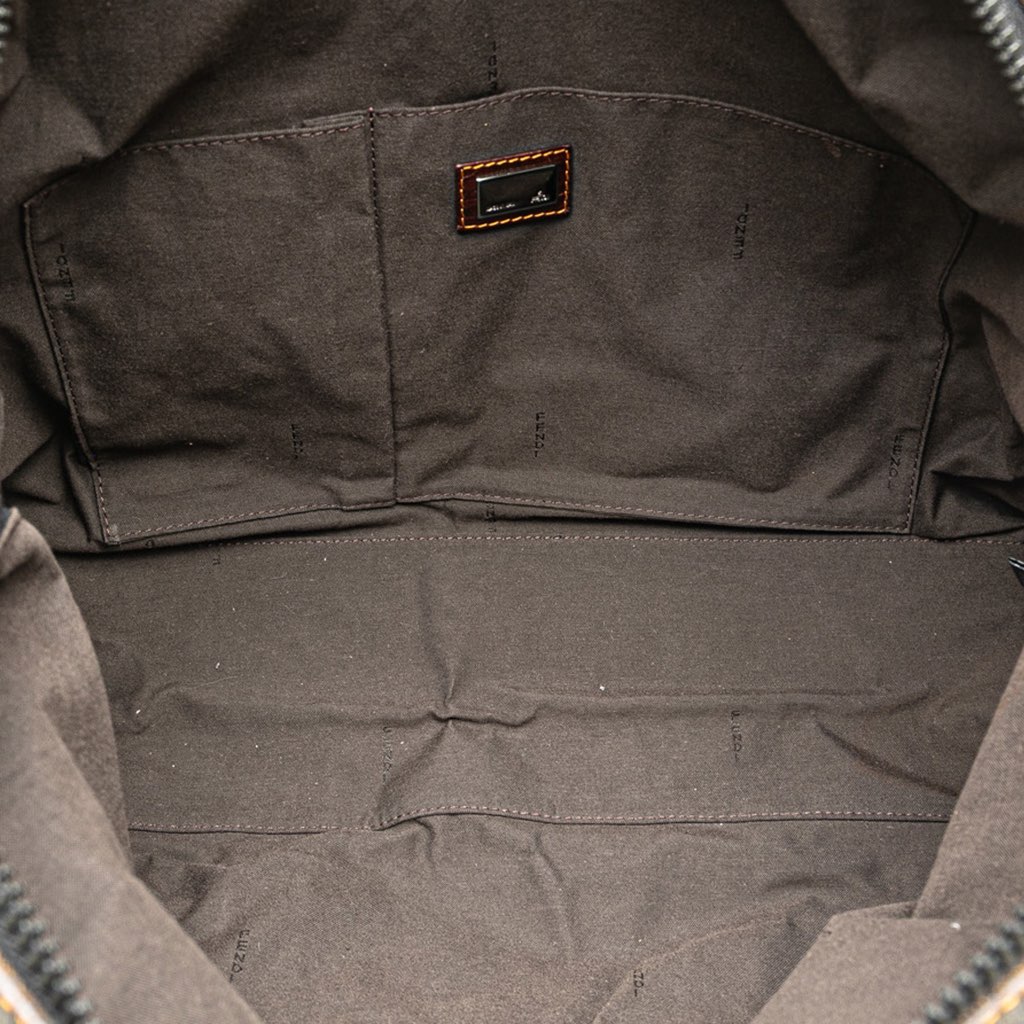 Fendi Large Zucca Canvas Mixed Media Tote - 4