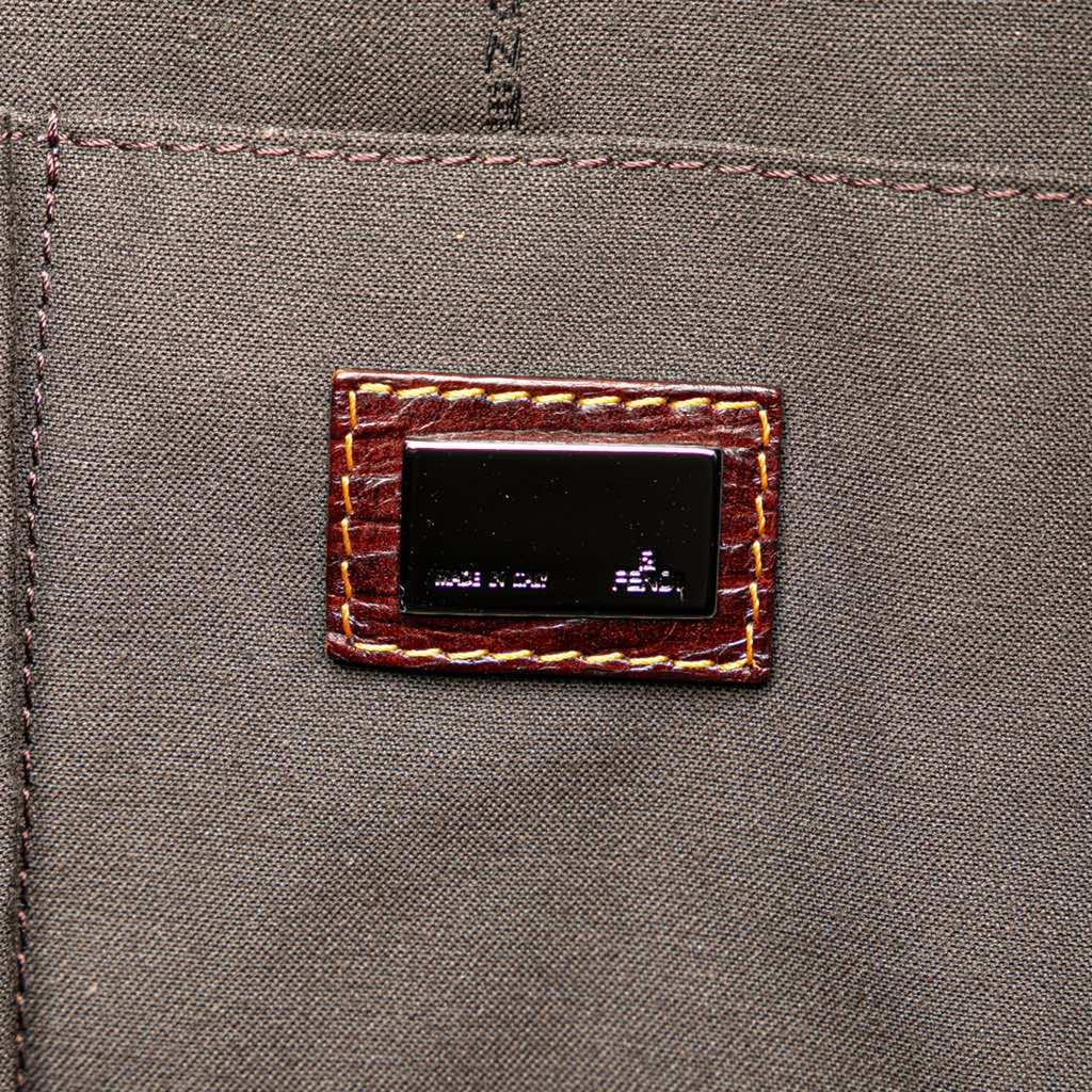 Fendi Large Zucca Canvas Mixed Media Tote - 5