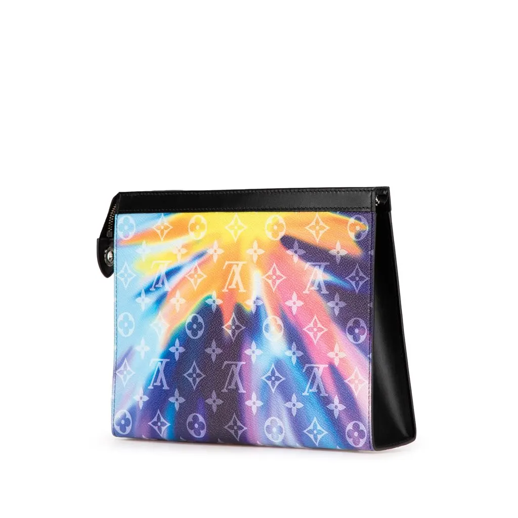 Louis Vuitton Monogram Sunset Pochette Voyage MM Purple Canvas Good - Back View