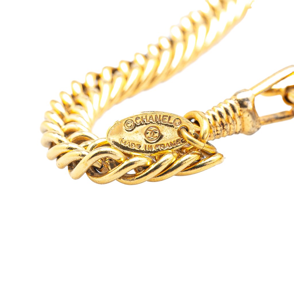 Chanel Gold Plated 31 Rue Cambon Dog Tag Pendant Necklace - 3