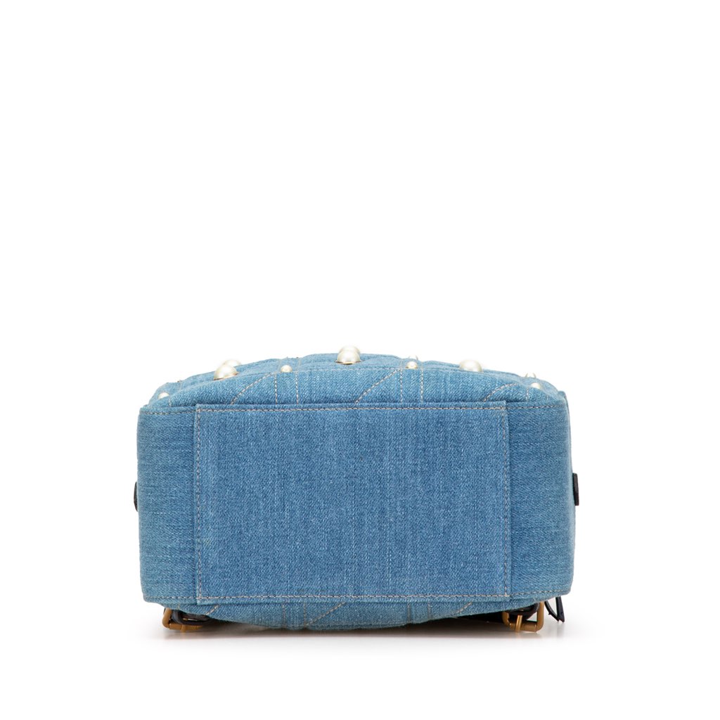 Gucci Small GG Marmont Pearl Denim Backpack - 3