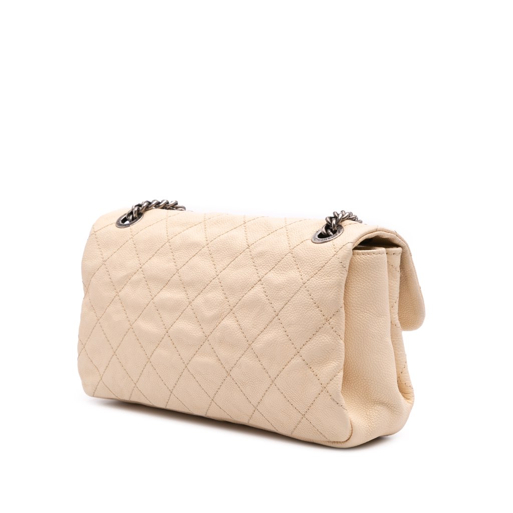 Chanel Medium Quilted Caviar Simply CC Flap - Back view