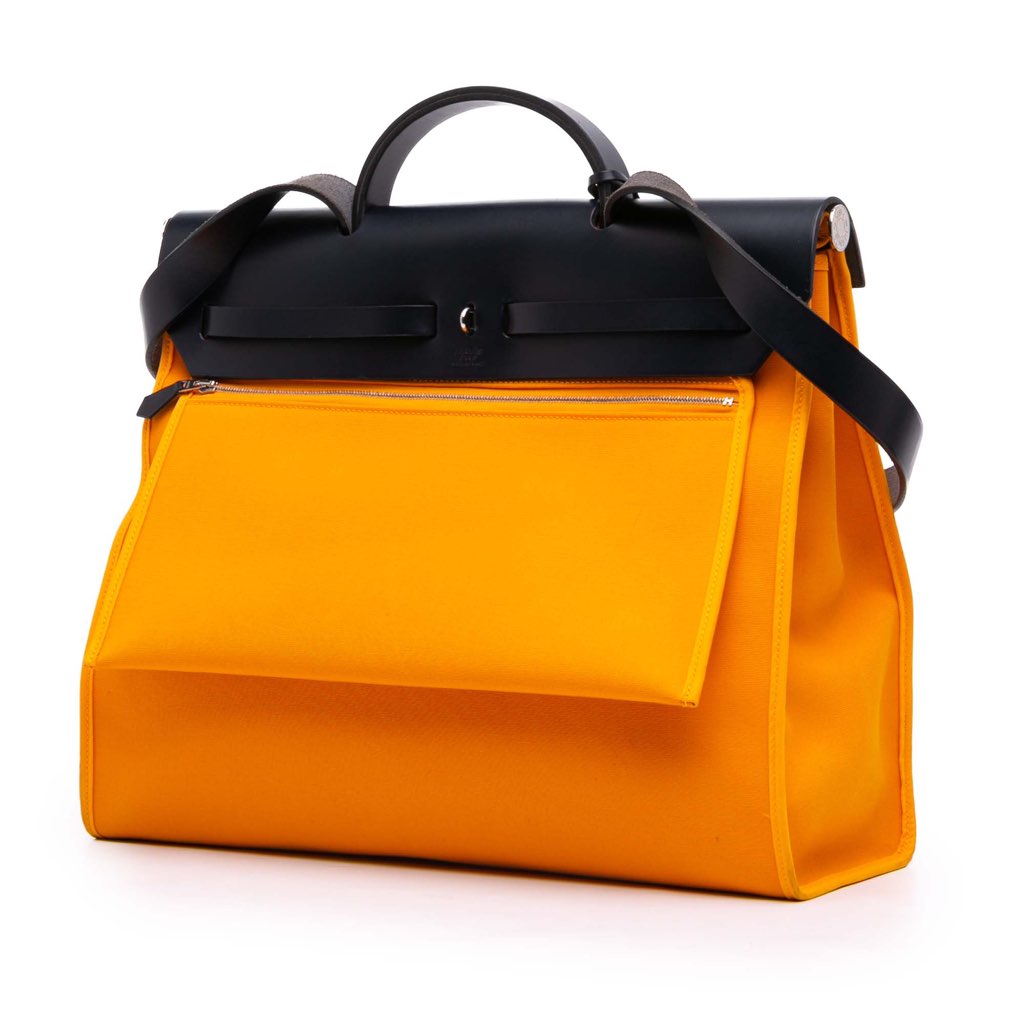 Hermès Bicolor Toile Herbag Zip Verso 39 - 2