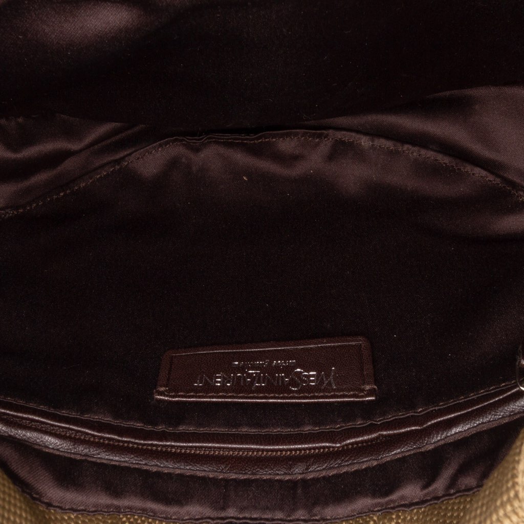 Yves Saint Laurent Canvas and Velvet Rive Gauche Pleated Hobo - 4