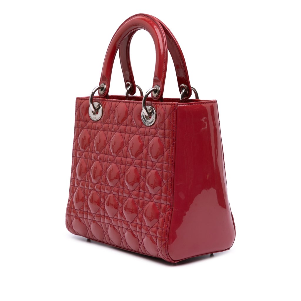 Dior Medium Patent Cannage Lady Dior - 2