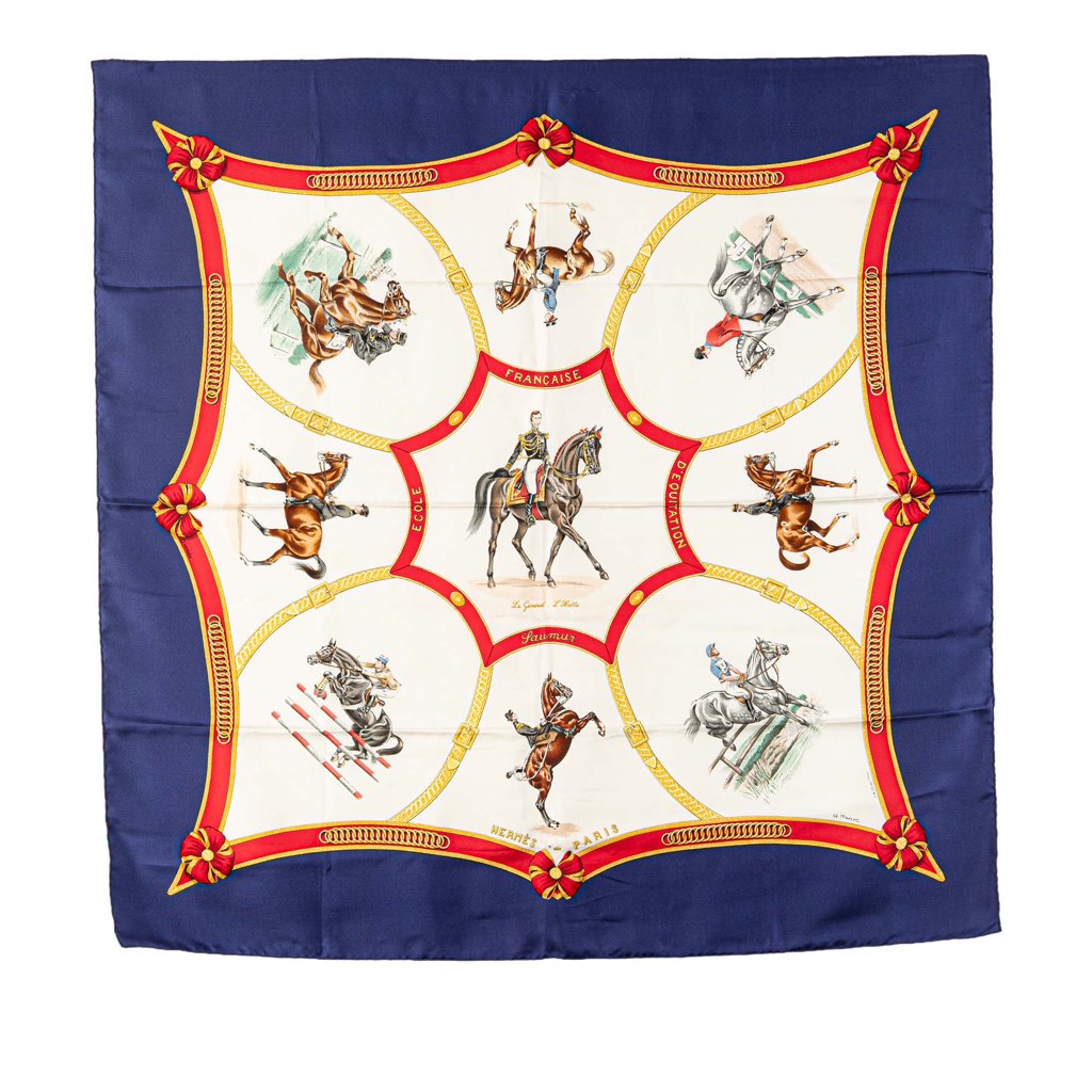 Hermès Ecole Francaise d'Equitation Silk Scarf