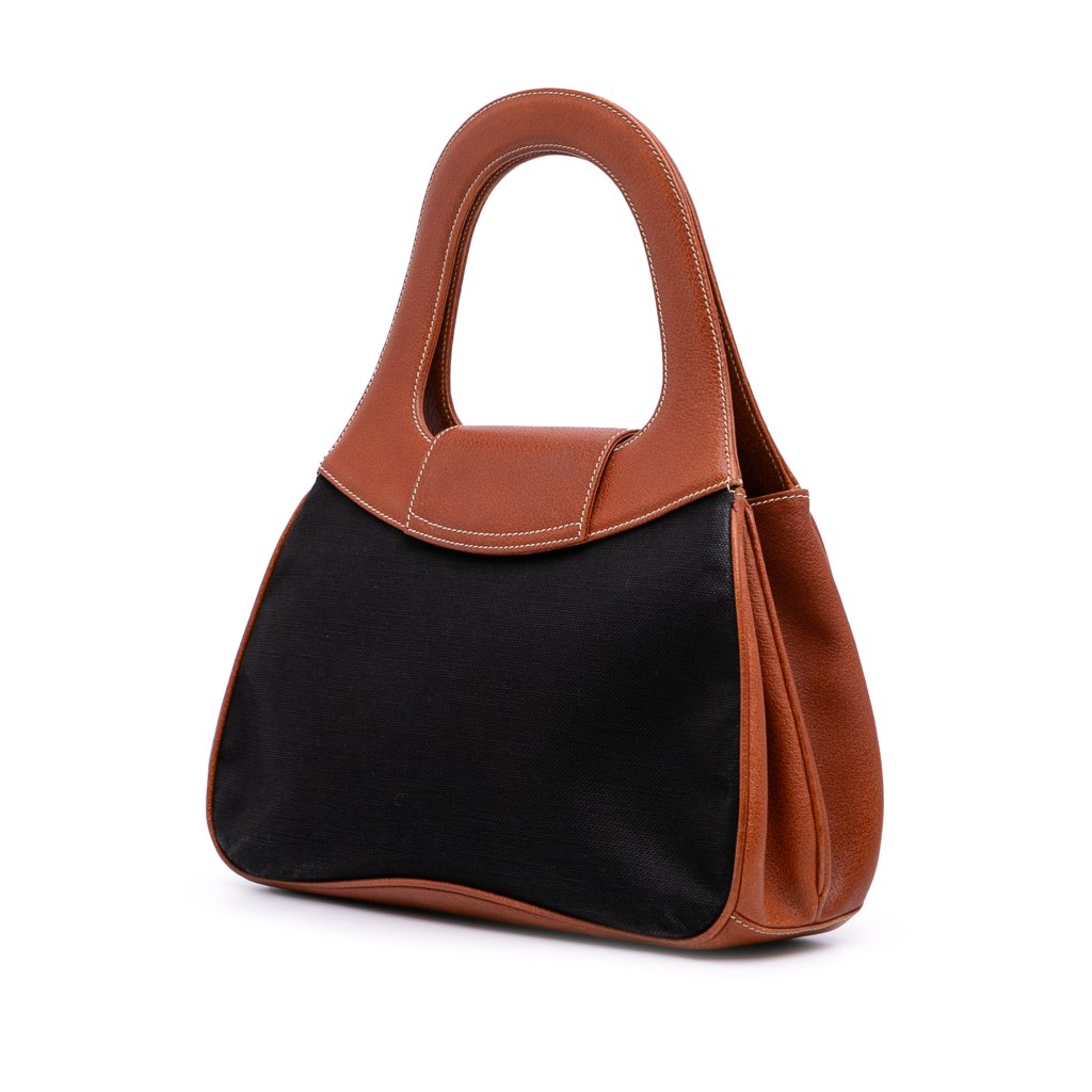 Gucci Canvas Bamboo Handbag - Back view