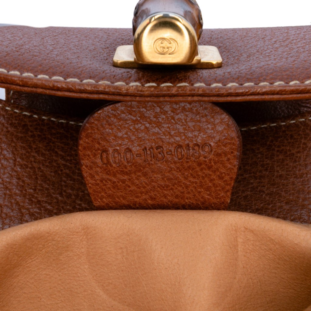 Gucci Canvas Bamboo Handbag - Detail 1