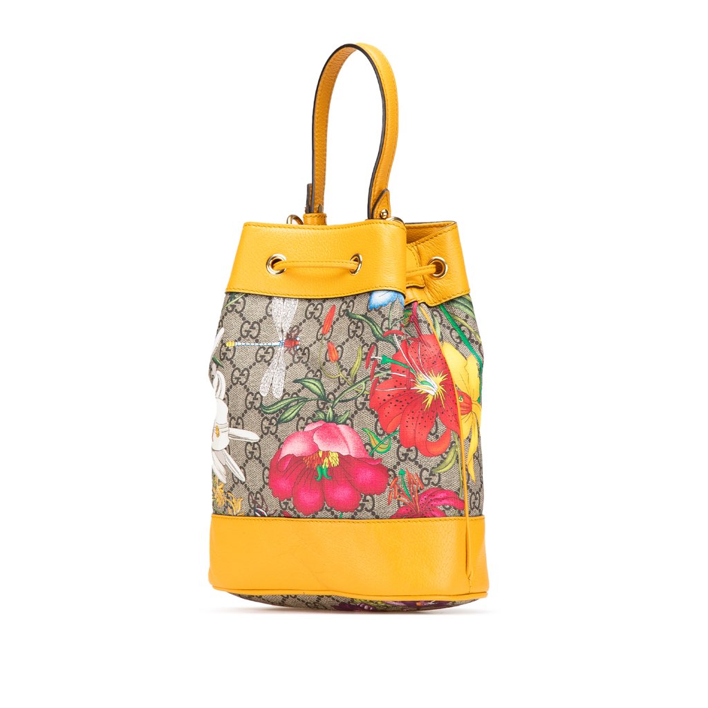 Gucci Small GG Supreme Flora Bucket Bag - 2