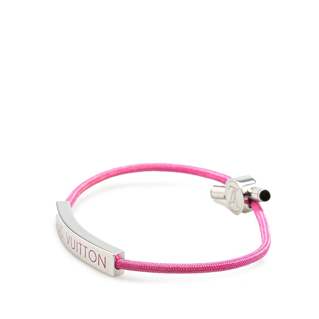 Louis Vuitton Stainless Steel and Nylon LV Space Bracelet - 2