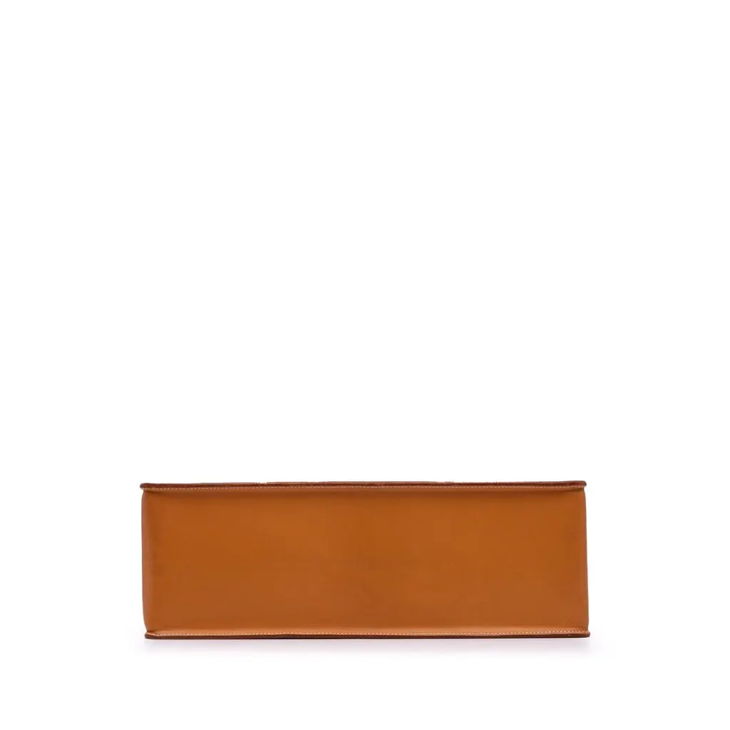 Hermès Barenia White Bus 40 Brown Leather Good - Inside View