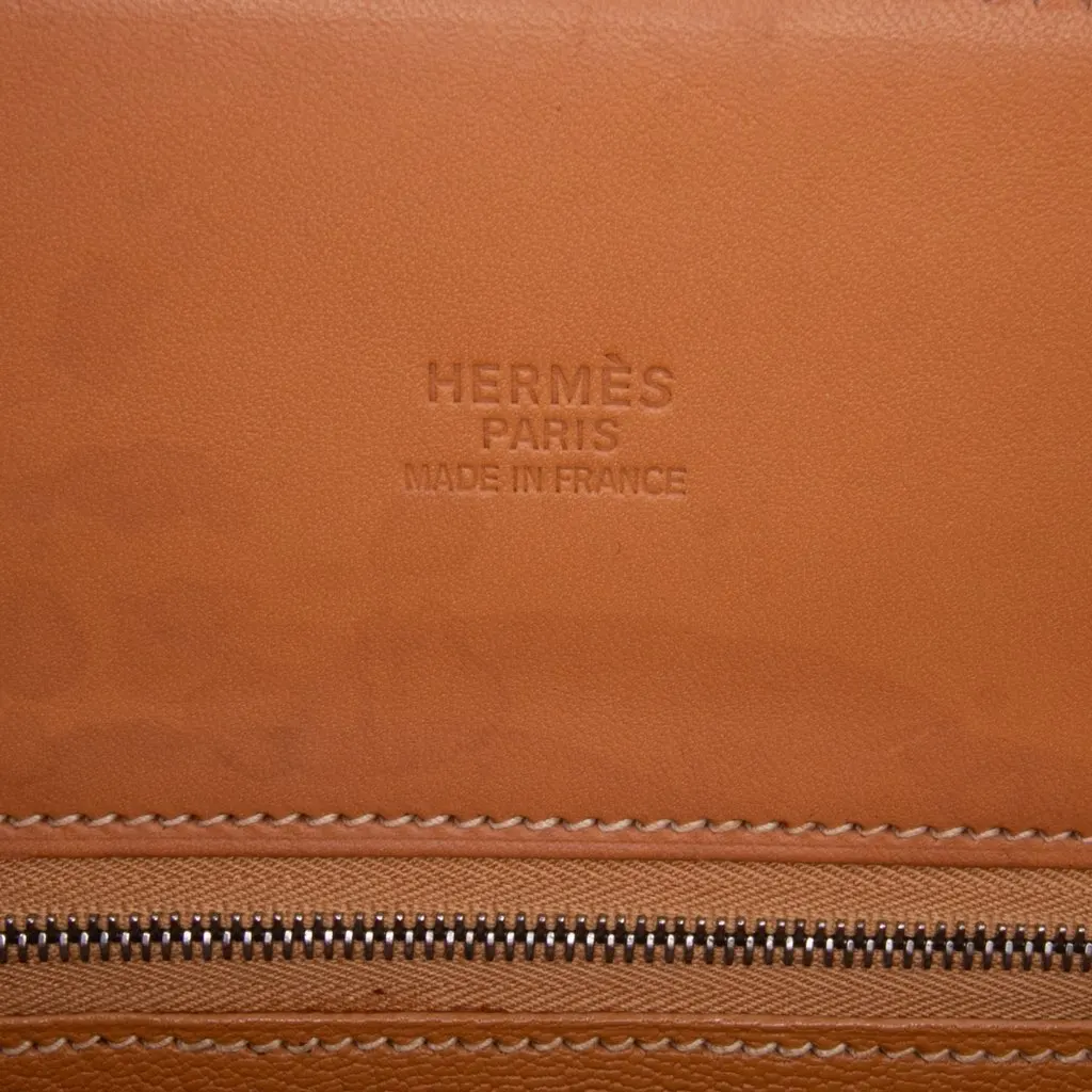 Hermès Barenia White Bus 40 Brown Leather Good - Box View