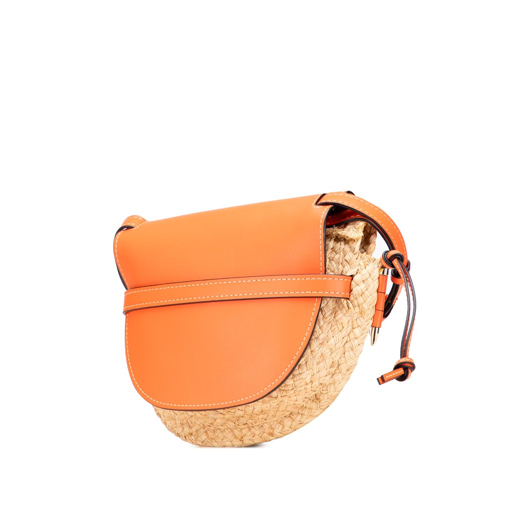 Loewe Medium Raffia Gate Crossbody - Back view